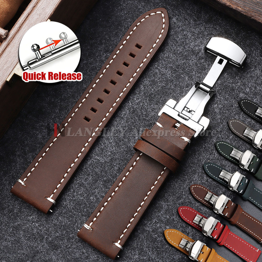 Genuine Calfskin Watch Band fo - огляд і ціна Omega Watch Speedmaster