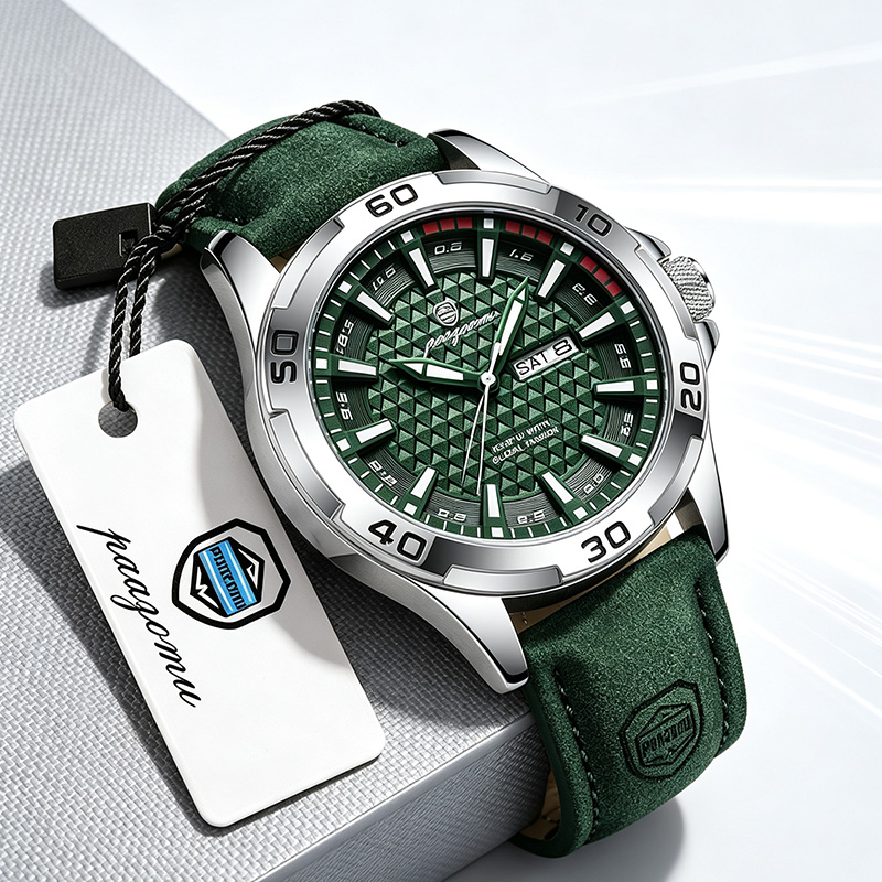 PAAZOMU Luxury Brand Men Watch - огляд і ціна Leather Watch Band Men