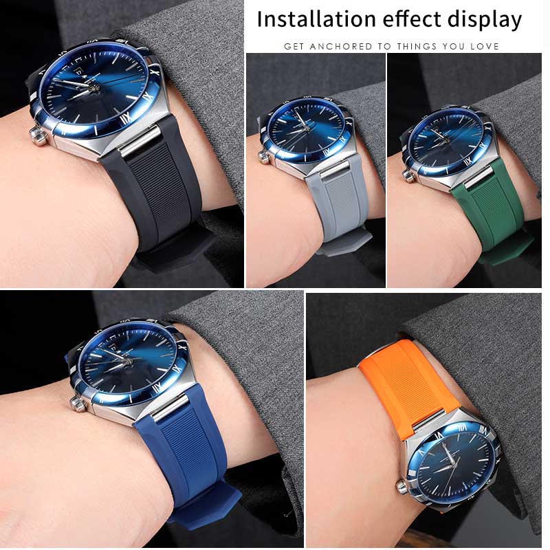 Notched silicone rubber watch  - огляд і ціна Omega Watch Constellation