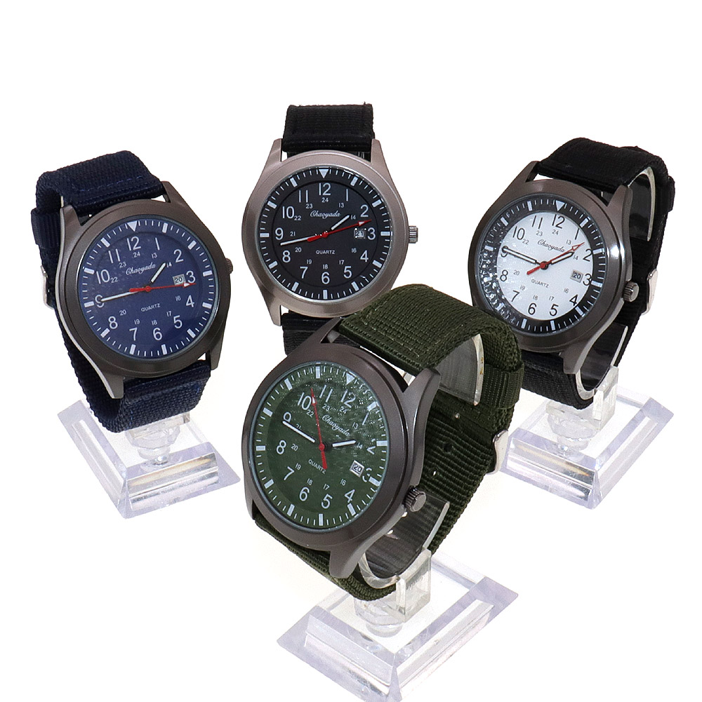 Luxury Men's Quartz Watch Spor - огляд і ціна Canvas Strap Watch
