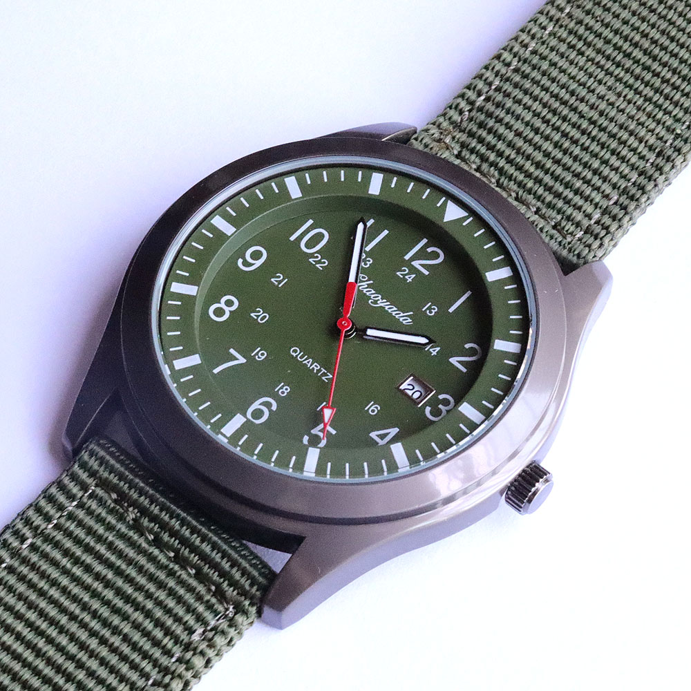 Luxury Men's Quartz Watch Spor - огляд і ціна Canvas Strap Watch