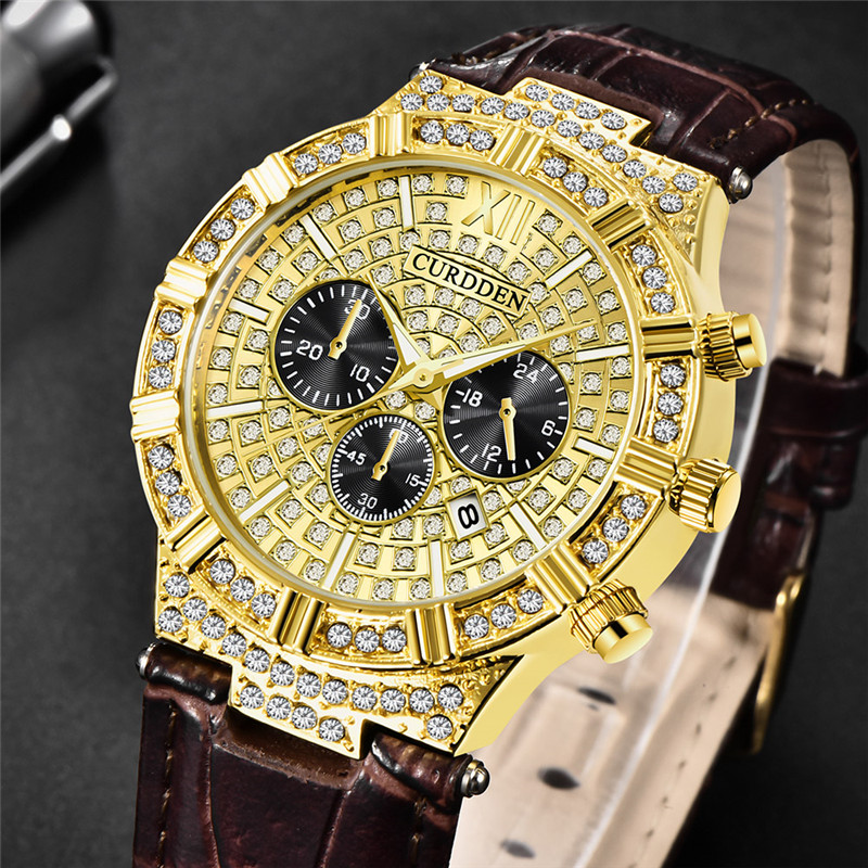 Men Original CURDDEN Brand Wat - огляд і ціна Leather Watch Band Men