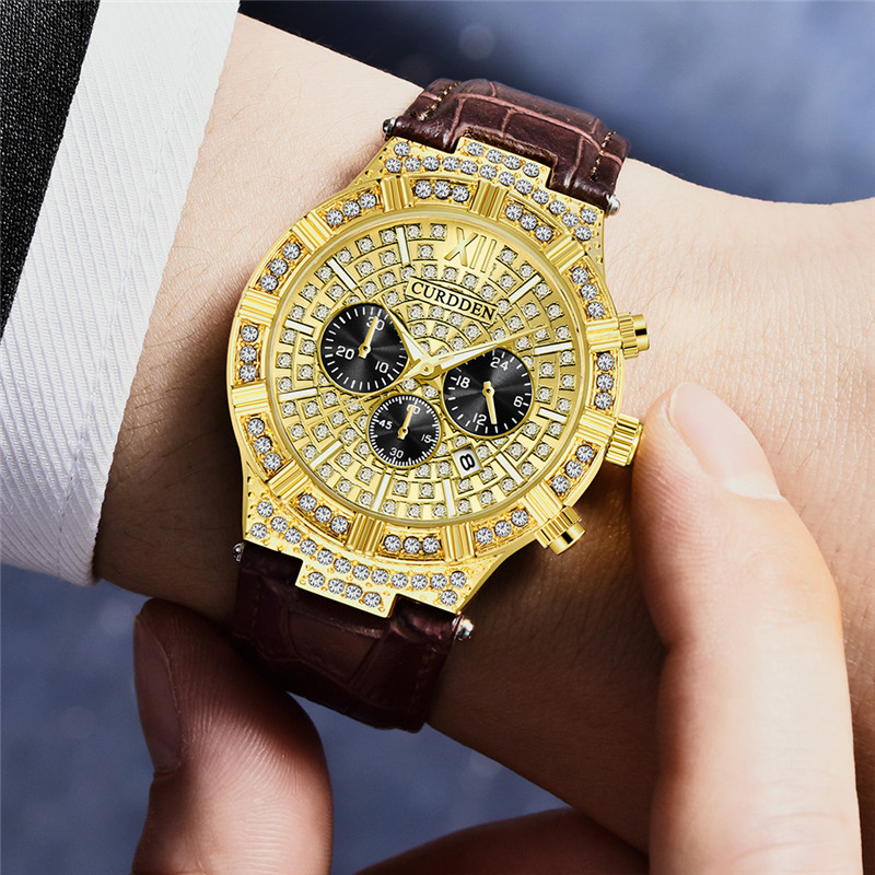 Men Original CURDDEN Brand Wat - огляд і ціна Leather Watch Band Men