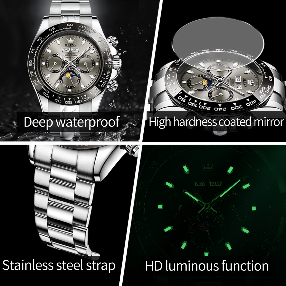 OLEVS 6654 Luxury Mens Watch C - огляд і ціна Rolex Watch Daytona