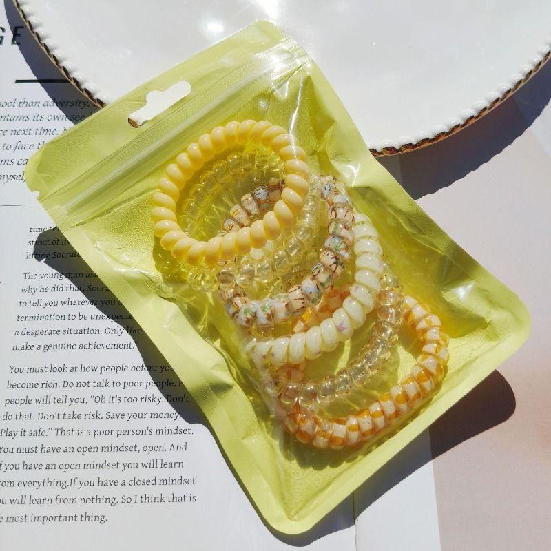 6pcs Colorful Resin Jelly Spir - огляд і ціна Silicone Band Women
