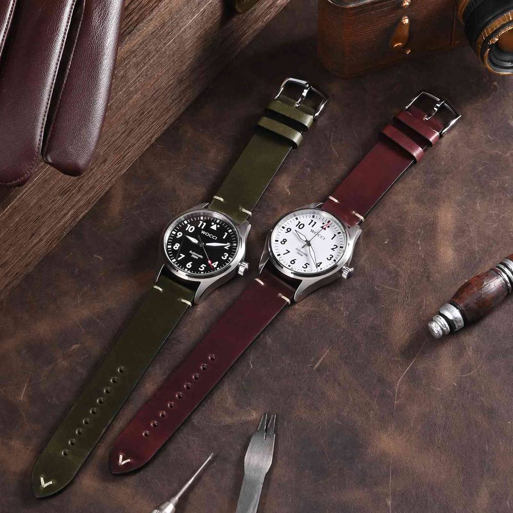 WOCCI Oil Wax Leather Watch St - огляд і ціна Leather Strap Quick Release